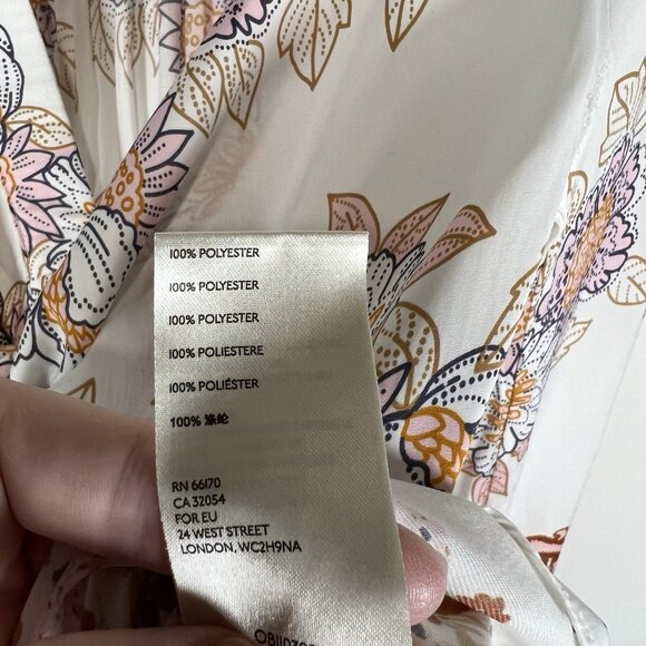 Free People Women's Floral Print Run Free Tie Front Tunic Top Multicolor Size S - Picture 10 of 13